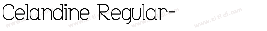 Celandine Regular字体转换